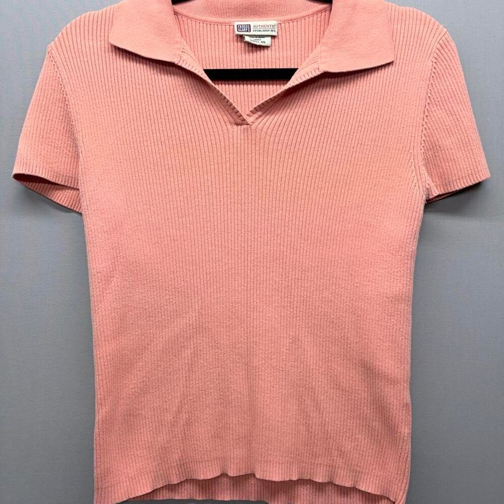 Faded glory pink ribbed knit